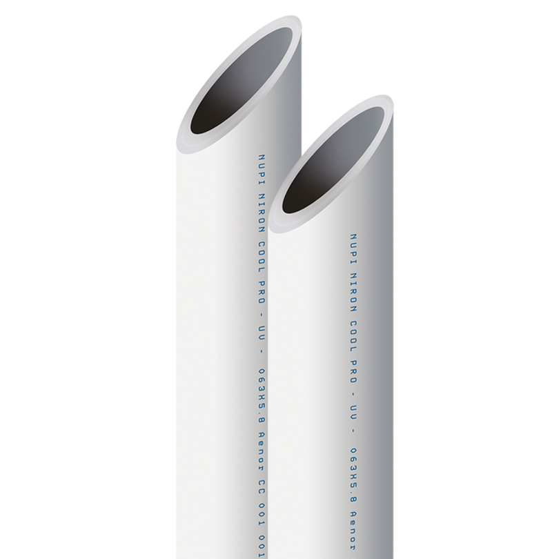 UV resistant polypropylene piping system for condensate recovery in refrigeration