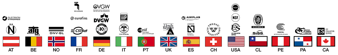 Banderes+certificats-web Quality seals for the 5 continents
